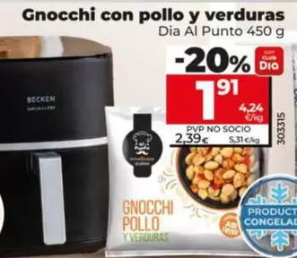 Dia Al Punto - Gnocchi Con Pollo Y Verduras