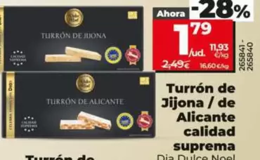 Dia Dulce Noel - Turrón De Jijona / De Alicante Calidad Suprema