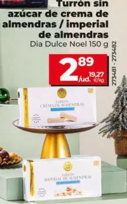 Dia Dulce Noel - Turrón Sin Azúcar De Crema De Almendras/Imperial De Almendras