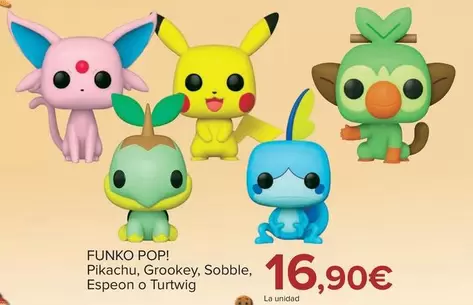 Funko Pop! - Pikachu Grookey Sobble Espeon O Turtwig
