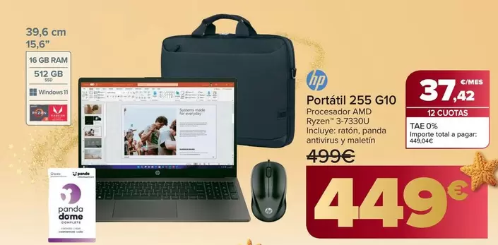 HP - Portátil 255 G10