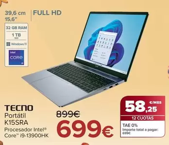 Tecno - Portátil K15SRA