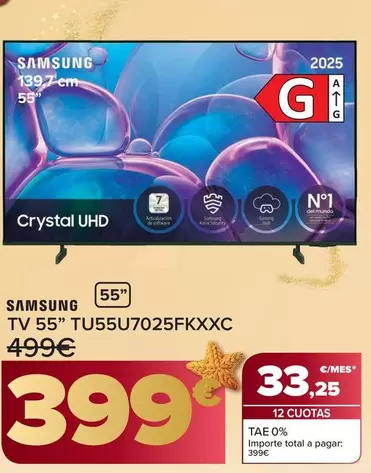 Samsung - Tv 55" TU55U7025FKXXC