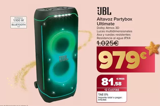 JBL - Altavoz Partybox Ultimate