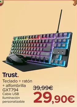 Trust - Teclado + Ratón + Alfombrilla Gxt794