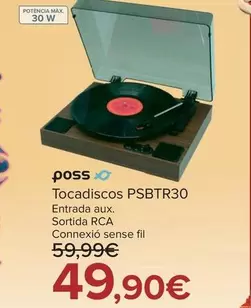 Poss - Tocadiscos Psbtr30