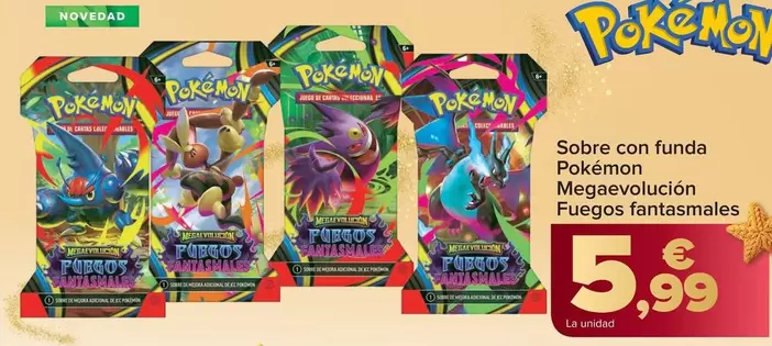 Sobre Con Funda Pokémon Megaevolución Fuegos Fantasmales