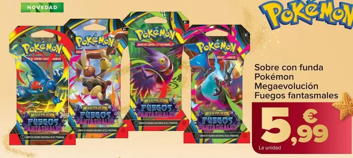 Sobre Con Funda Pokémon Megaevolución Fuegos Fantasmales
