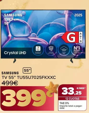 Samsung - Tv 55" TU55U7025FKXXC