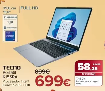 Tecno - Portátil K15SRA