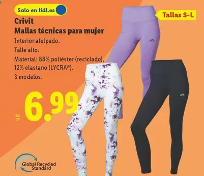 Crivit - Mallas Tecnicas Para Mujer