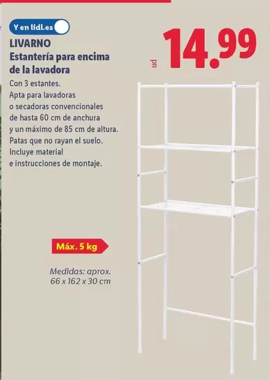 Livarno - Estantería Para Encina De La Lavadora