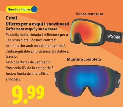 Crivit - Gafas Para Esqui Y Snowboard