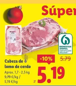 Cabeza De Lomo De Cerdo