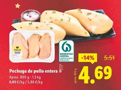 Pechuga De Pollo Entera