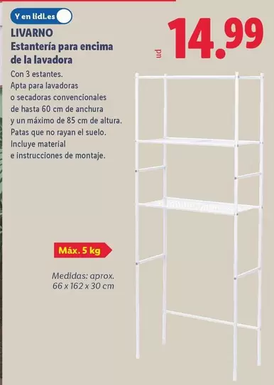 Livarno - Estantería Para Encima De La Lavadora