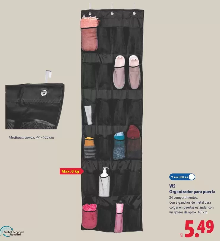 W5 - Organizador Para Puerta