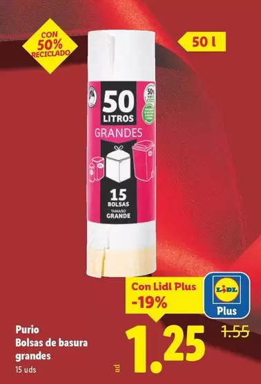 Purio - Bolsas De Basura Grandes