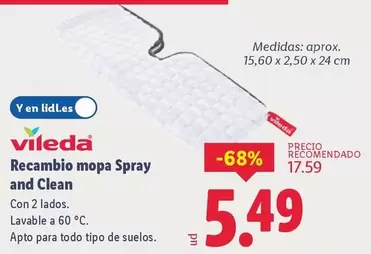 Vileda - Recambio Mopa Spray And Clean