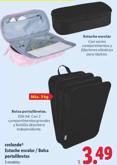 Crelando - Estuche Escolar/ Bolsa Portalibretas