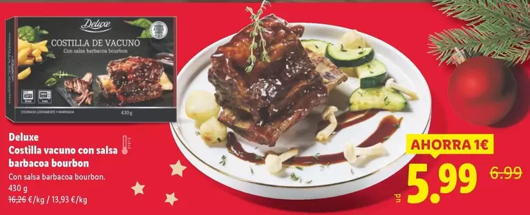 Deluxe - Costilla Vacuno Con Salsa Barbacoa Bourbon