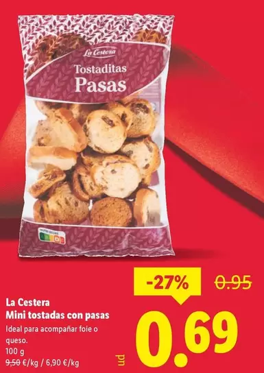 La Cestera - Mini Tostadas Con Pasas