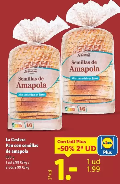 La Cestera - Pan Con Semillas De Amapola