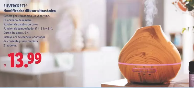 SilverCrest - Humificador Difusor Ultrasaonico