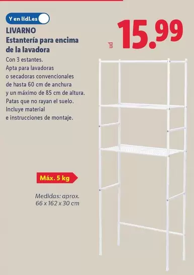 Livarno - Estantería Para Encina De La Lavadora