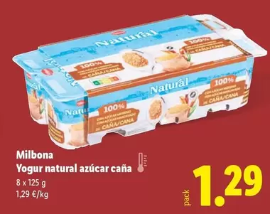 Milbona - Yogur Natural Azucar Caña