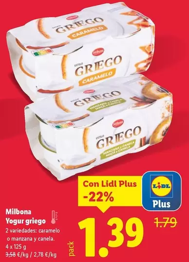 Milbona - Yogur Griego