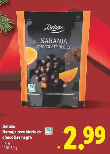 Deluxe - Naranja Recubierta De Chocolate Negro
