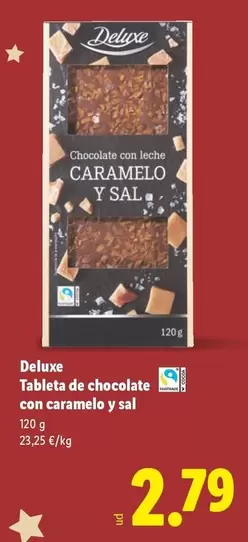 Deluxe - Tableta De Chocolate Con Caramelo Y Sal