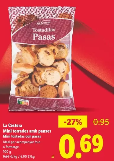 La Cestera - Mini Torrades Amb Panses