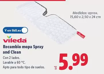 Vileda - Recambio Mopa Spray And Clean
