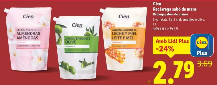 Cien - Recarga Jabón De Manos