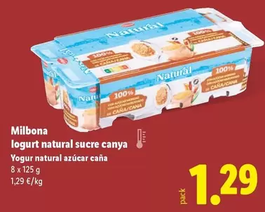 Milbona - Yogur Natural Azúcar Caña