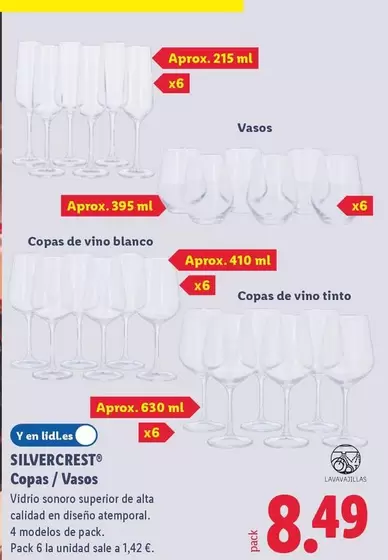 SilverCrest - Copas/ Vasos