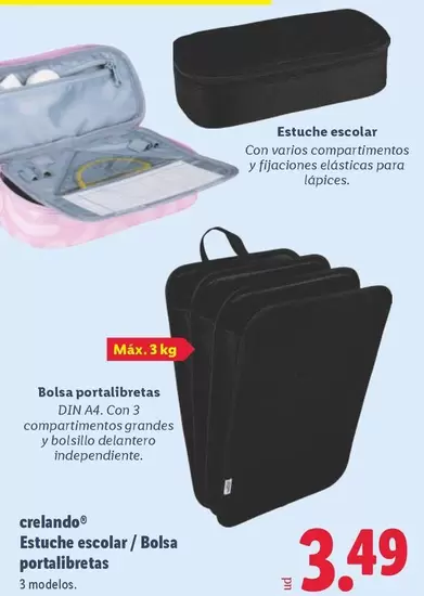 Crelando - Estuche Escolar / Bolsa Portalibretas