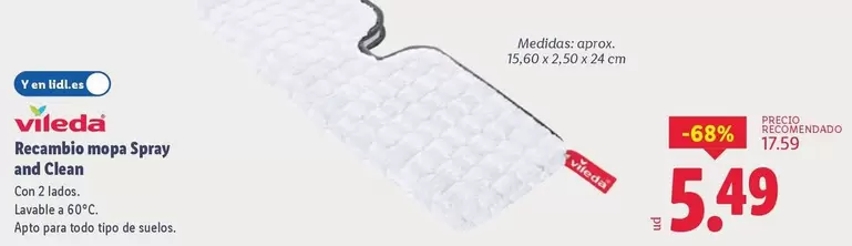 Vileda - Recambio Mopa Spray And Clean