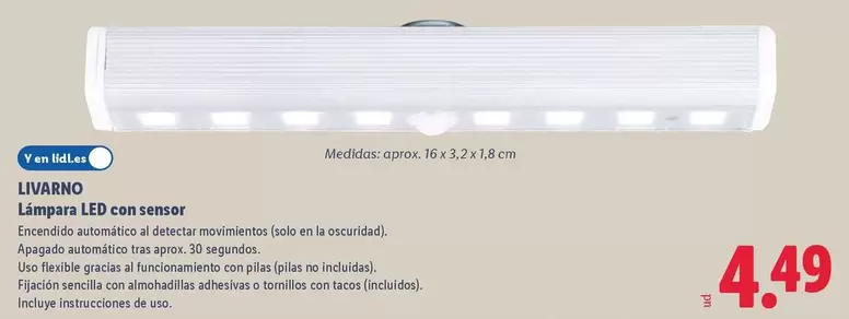 Livarno - Lampara Led Con Sensor