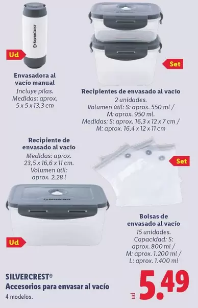SilverCrest - Accesorios Para Envasar Al Vacio