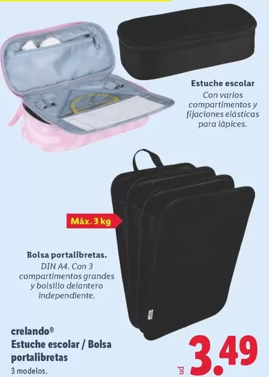 Crelando - Estuche Escolar/ Bolsa Portalibres
