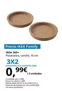 Ikea 365+ Posavasos, Corcho