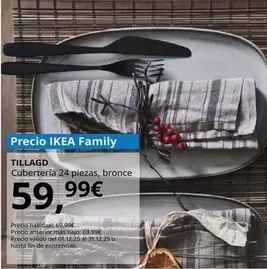 Tillagd Cuberteria 24 Piezas, Bronce