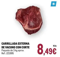 Carrillada Externa De Vacuno Con Corte
