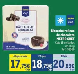 chef select - Bizcocho Relleno De Chocolate