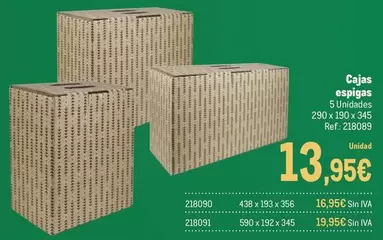 Cajas Espigas