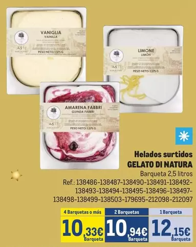 Natura - Helados Surtidos