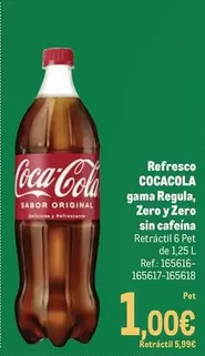 Coca-Cola - Refresco Gama Regula, Zero Y Zero Sin Cafeina